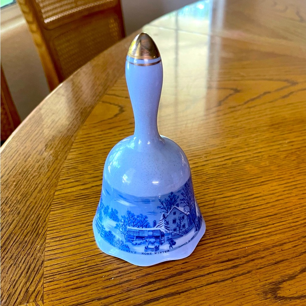 Vintage Currier & Ives ceramic bell